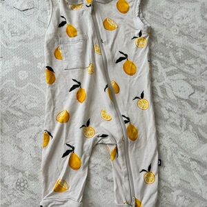 Kyte BABY Cream One Piece with Yellow Lemon Print